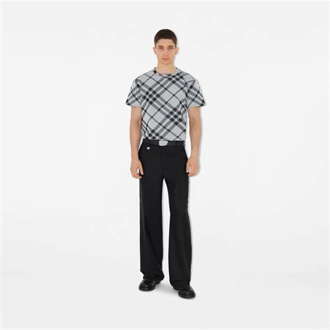 burberry t shirt weiss|Check Cotton Blend T.